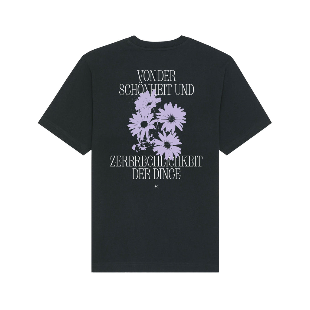 Blumen T-Shirt Unisex - Schwarz